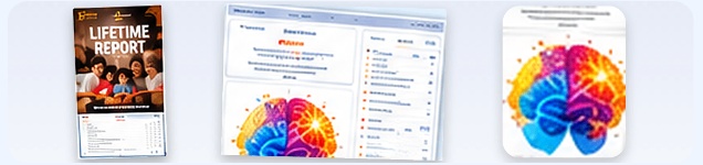 Biometric / DMIT — पोस्टरमधील रिपोर्ट आणि चित्र